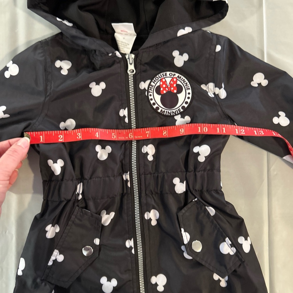 Disney Junior Minnie Mouse Girls Black Zipper Front Hooded Jacket 2T - Picture 8 of 11